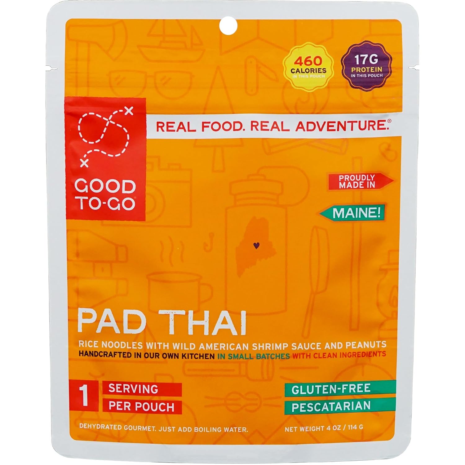 GOOD TO-GO Chicken Pho (Single Serving) | Camping & Backpacking Food | Just Add Water Backpacking Meals | Good To-Go Dehydrated Meals Taste Better Than Freeze Dried Food