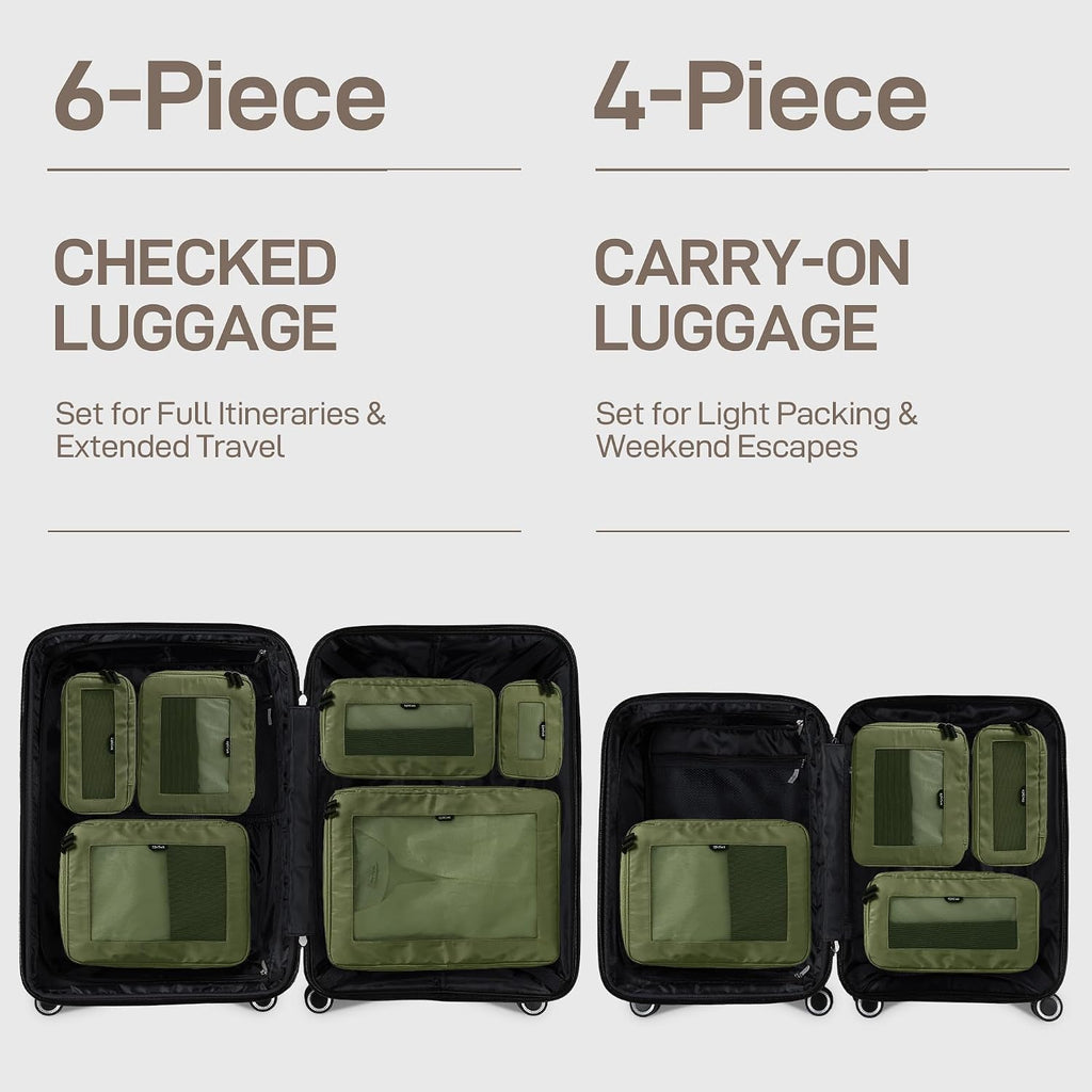 EPICKA TripCozy Compression Packing Cubes, 4 Set, Olive Green