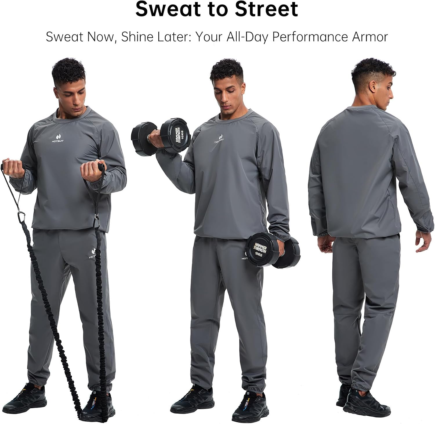 HOTSUIT Men Sauna Suit Sweat Suits Durable Gym Exercise Workout Jacket