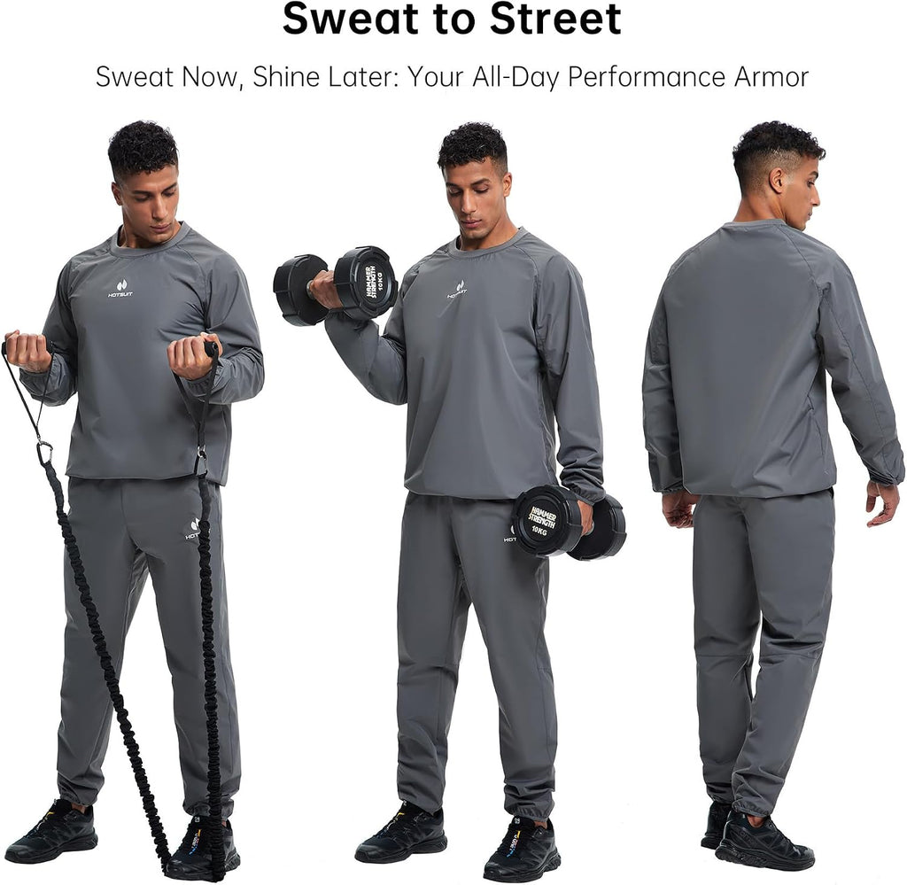 HOTSUIT Men Sauna Suit Sweat Suits Durable Gym Exercise Workout Jacket