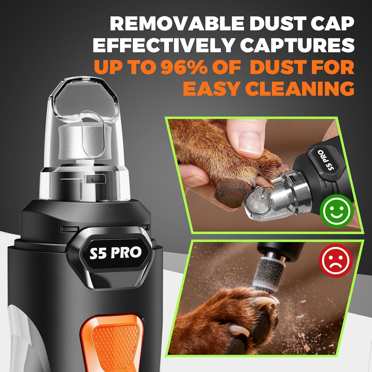 Whisper Quiet Dog Nail Grinder Safe & Stress-Free for Sensitive Dogs Cats
