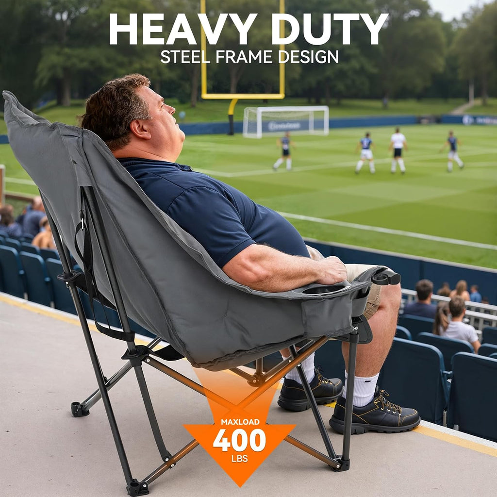 Huskfirm Oversized Camping Chairs 2 Pack Padded Camping Chair for Adults
