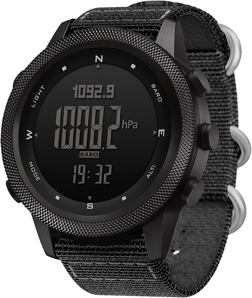NORTH EDGE Military Watch for Men Large Face Tactical Survival Digital Wrist Watch with Altimeter, Compass, Barometer, Waterproof, Pedometer for Outdoor Sports & Hiking (Apache)