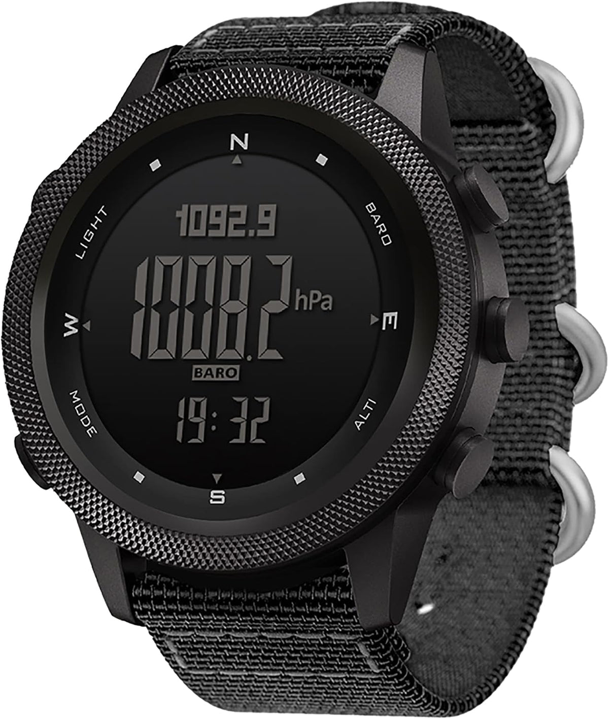NORTH EDGE Military Watch for Men Large Face Tactical Survival Digital Wrist Watch with Altimeter, Compass, Barometer, Waterproof, Pedometer for Outdoor Sports & Hiking (Apache)
