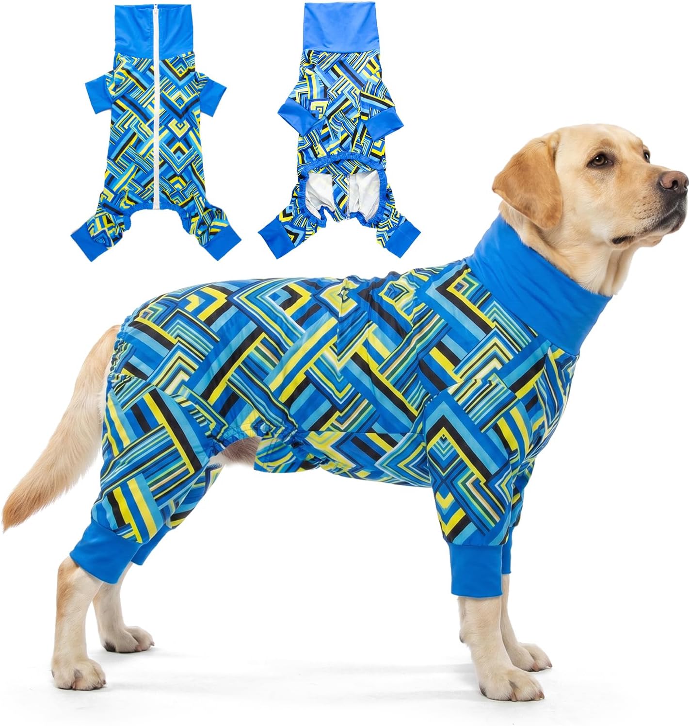 Dog Anxiety Relief Pajamas, Dog Sun Protection UV Shirt for Medium Small Large Dogs, Breathable UPF 50+ Pet Clothes for Outdoor, Travel, Beach Gear