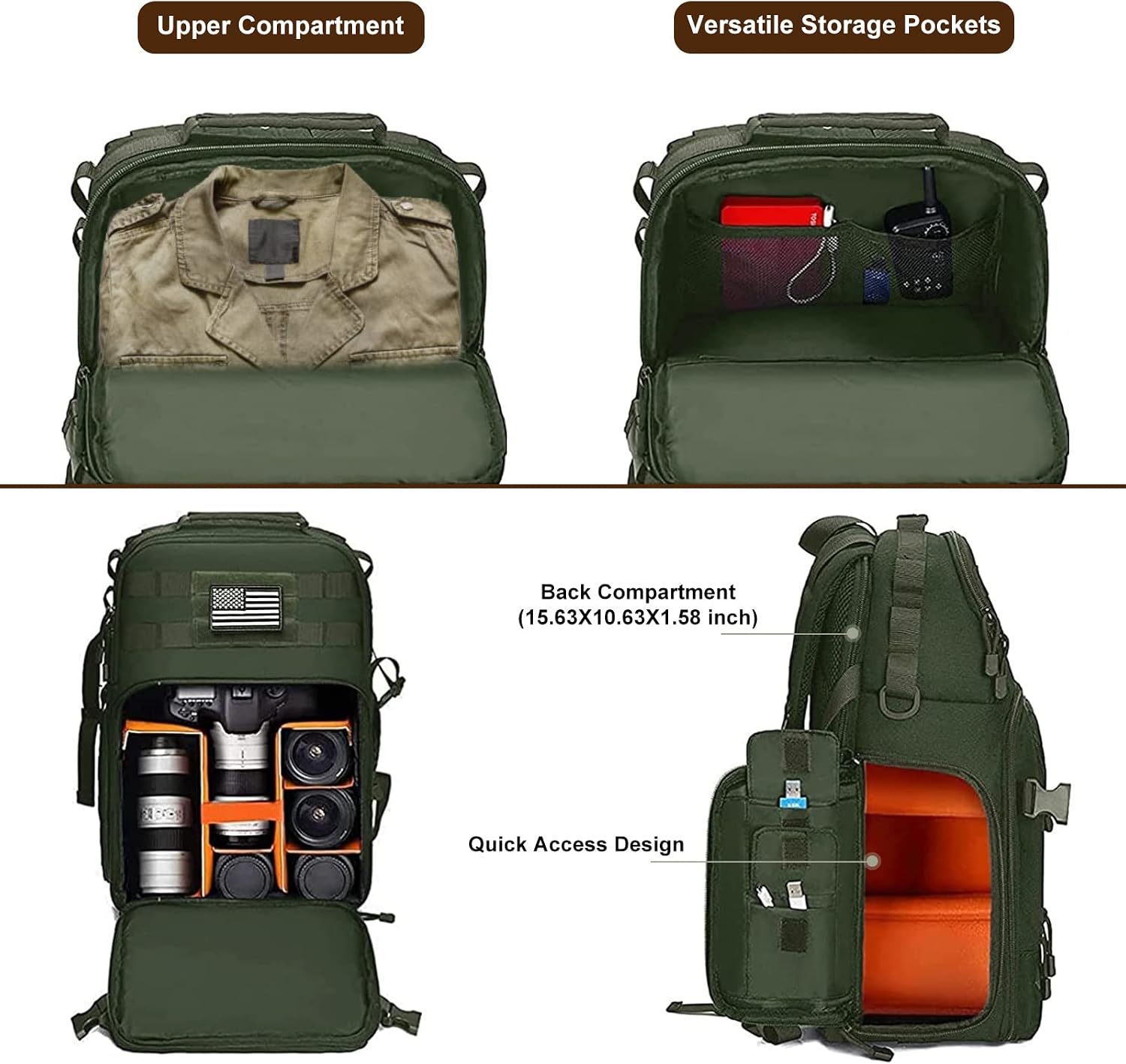 MOSISO Camera Backpack, DSLR/SLR/Mirrorless Tactical Camera Bag Case