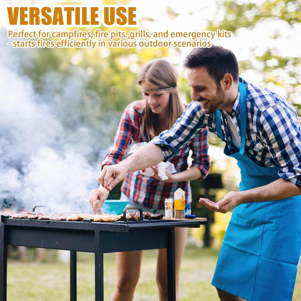 60 Pack Waterproof Fire Starters with 5+ Minute Burn Non-Toxic