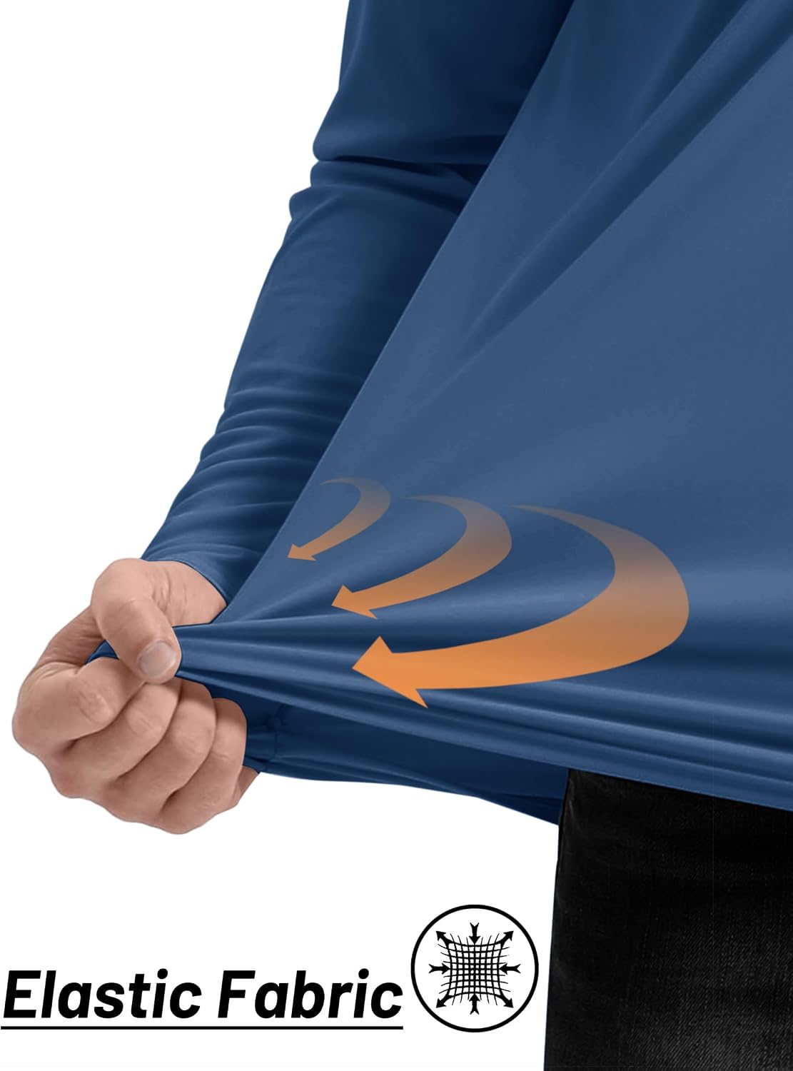 TACVASEN Men's Long Sleeve Athletic Shirts 1/4 Pullover Zip Sun Protection Rash Guard UPF 50+ Outdoor Running T-Shirts