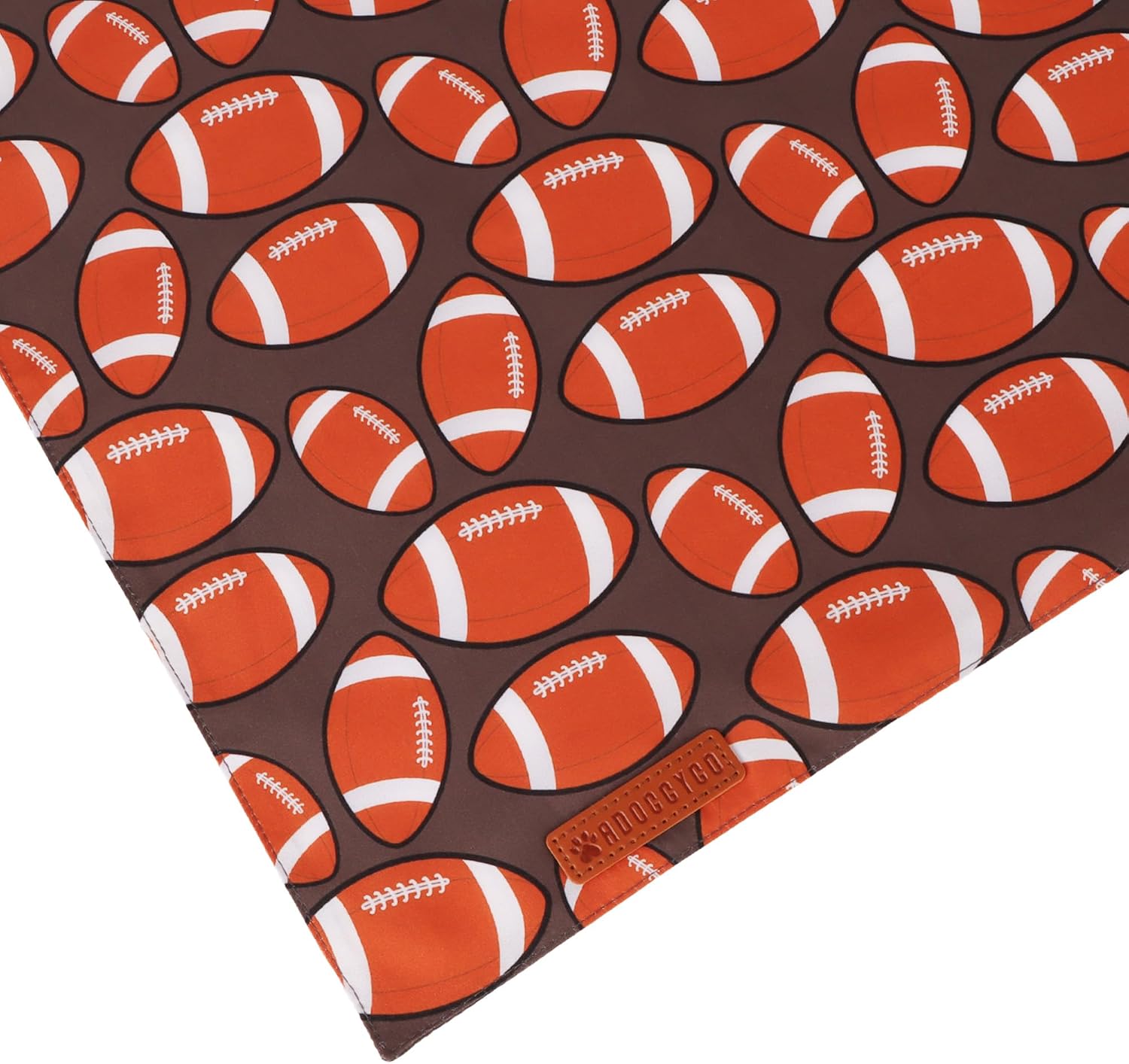 ADOGGYGO Football Dog Bandanas Boy, 2 Pack Football & Donut Scarf, X-Large