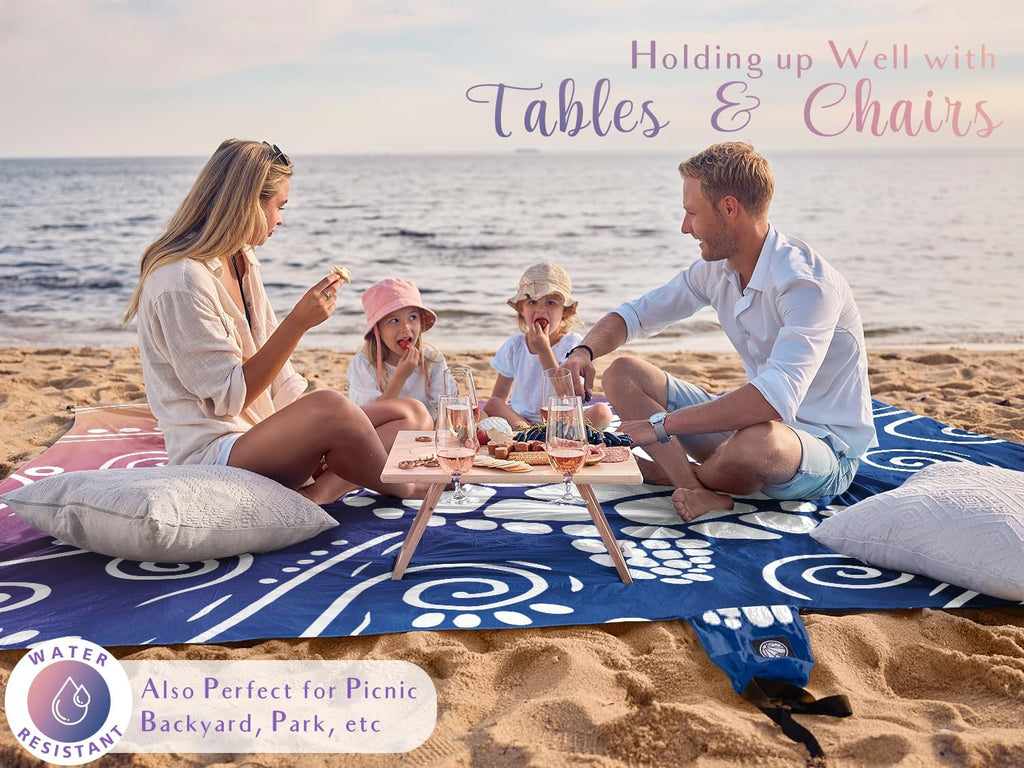 WEKAPO Beach Blanket Waterproof Sandproof Oversized Extra Large Sand Free