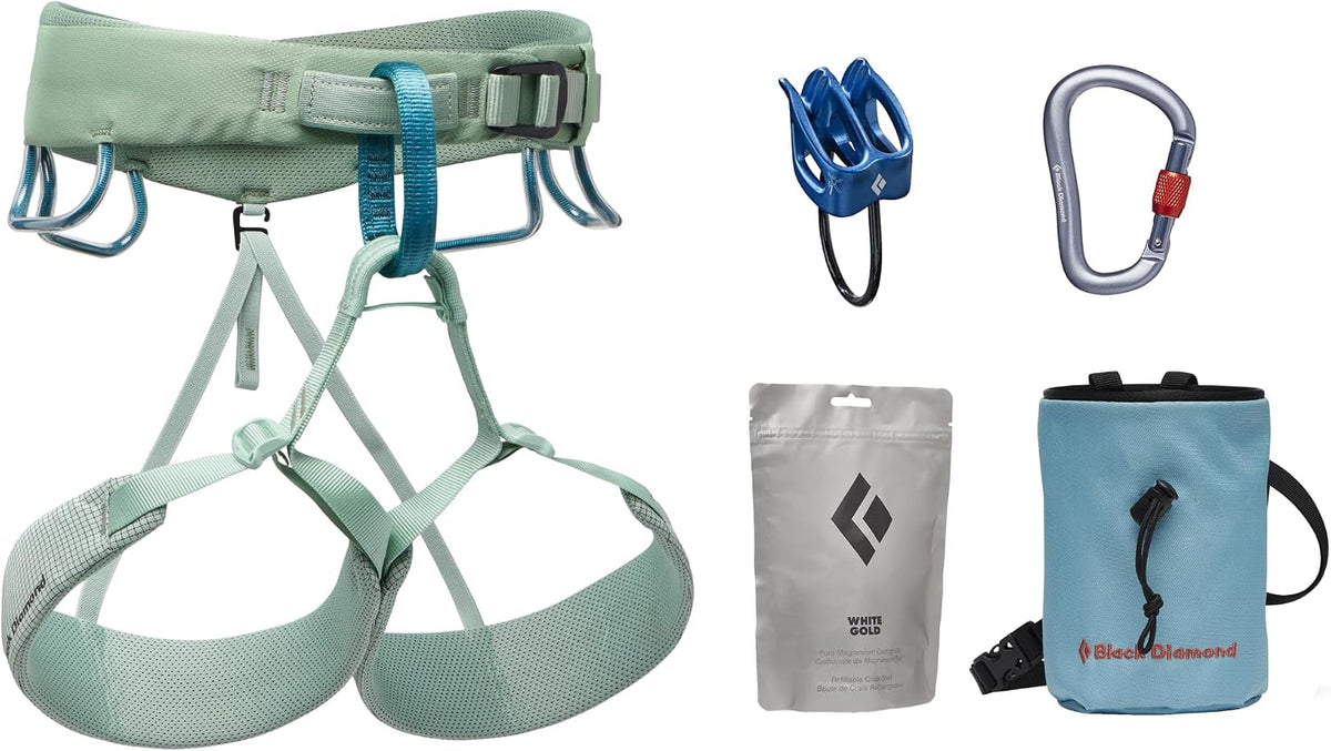 BLACK DIAMOND Women's Momentum Rock Climbing Harness, Adjustable Loops