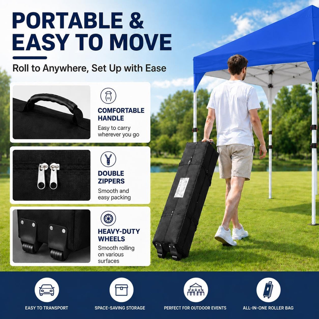 Yaheetech 10x10 Pop Up Canopy Tent for Outdoor Events, Blue