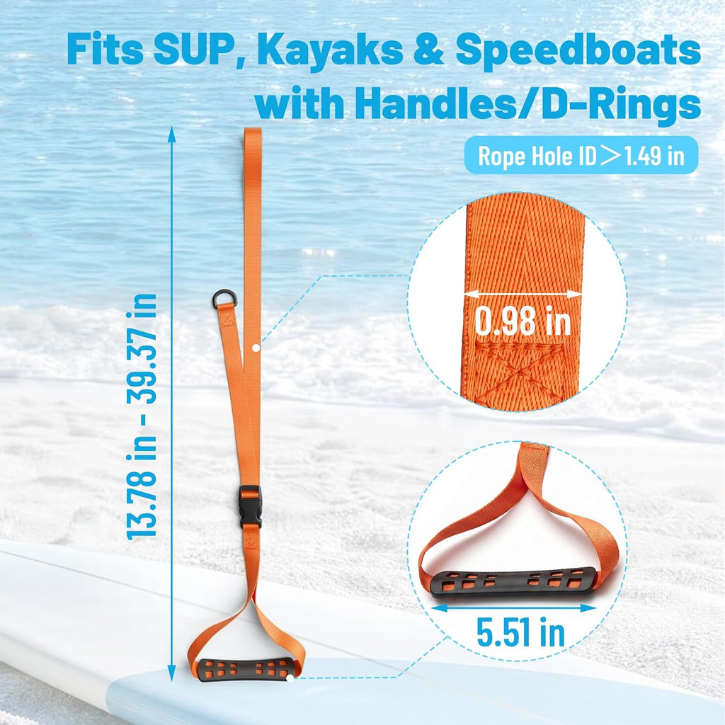 Portable Boat Boarding Stirrup Step with Secure Marine Rope