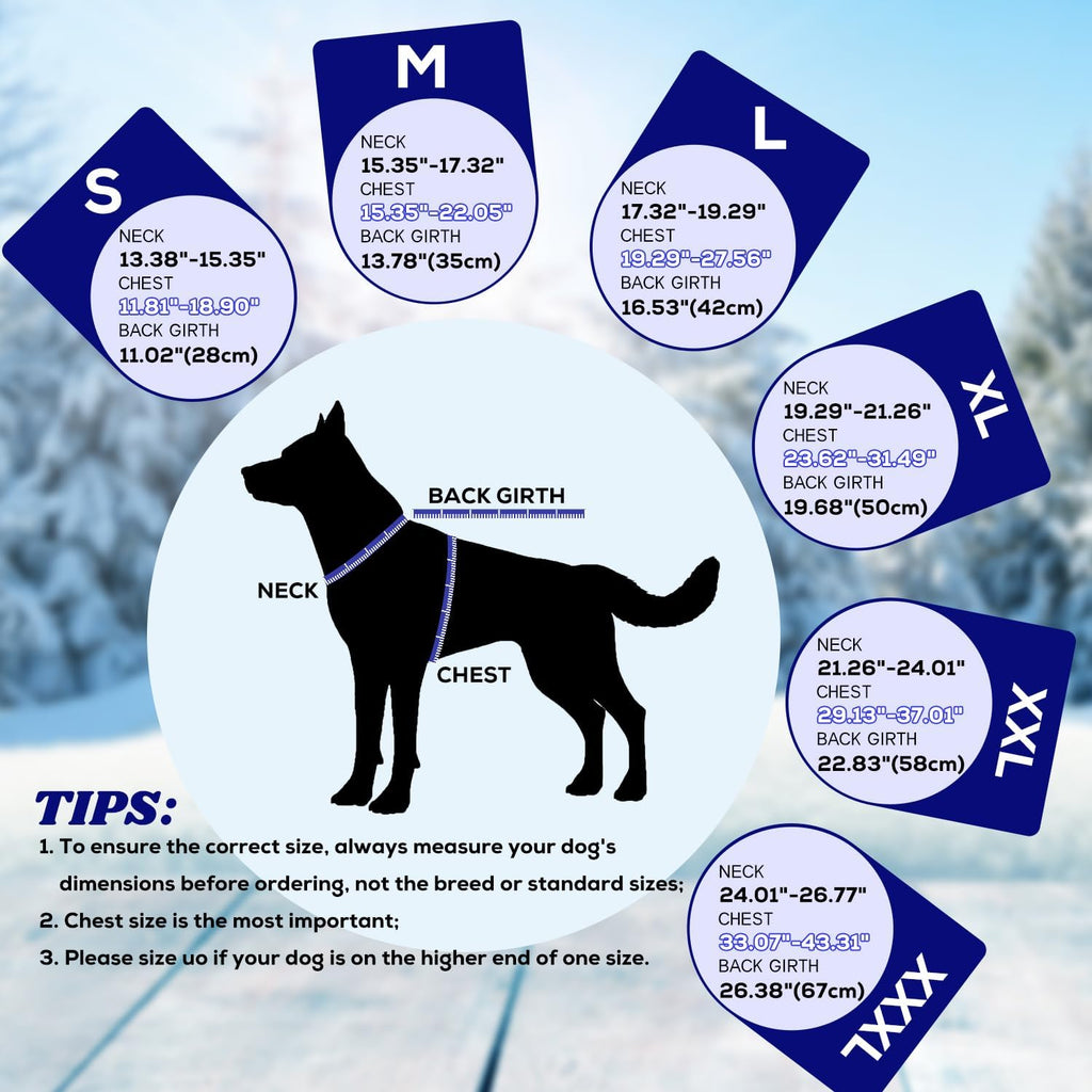 EMUST Dog Winter Coat, Waterproof Fleece Dog Jacket Winter for Small Dogs