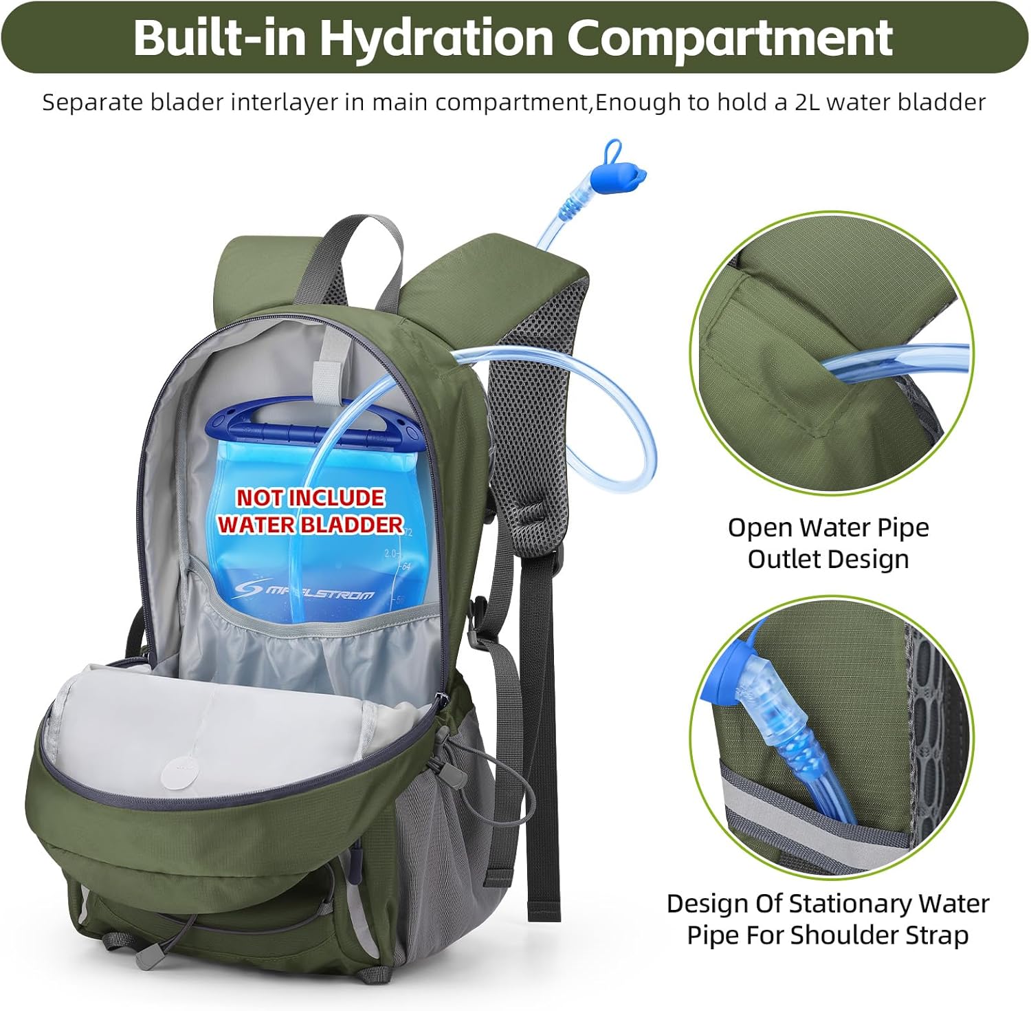 RealCool 20L Lightweight Hiking Backpack, Waterproof Daypack for Camping