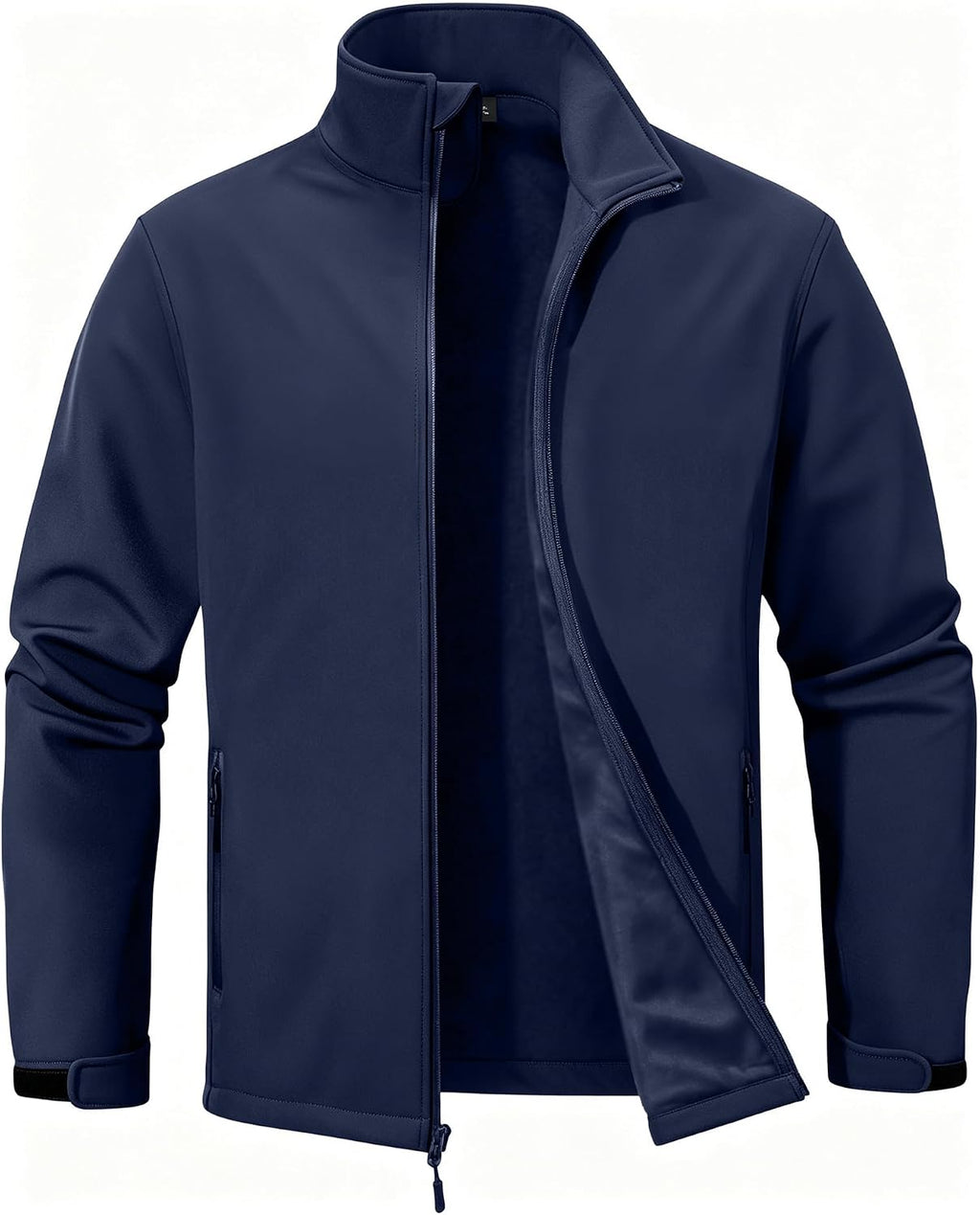 ZITY Men's Softshell Jacket Fleece Lined Lightweight Waterproof Rain Jacket Zip Up Soft Shell Windproof Windbreaker