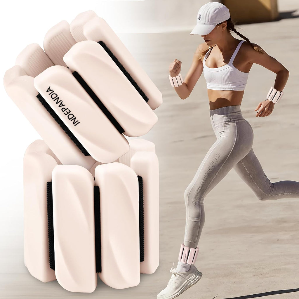 Ankle Wrist Weights for Women 2lbs/4lbs Pairs Adjustable Silicone Weights