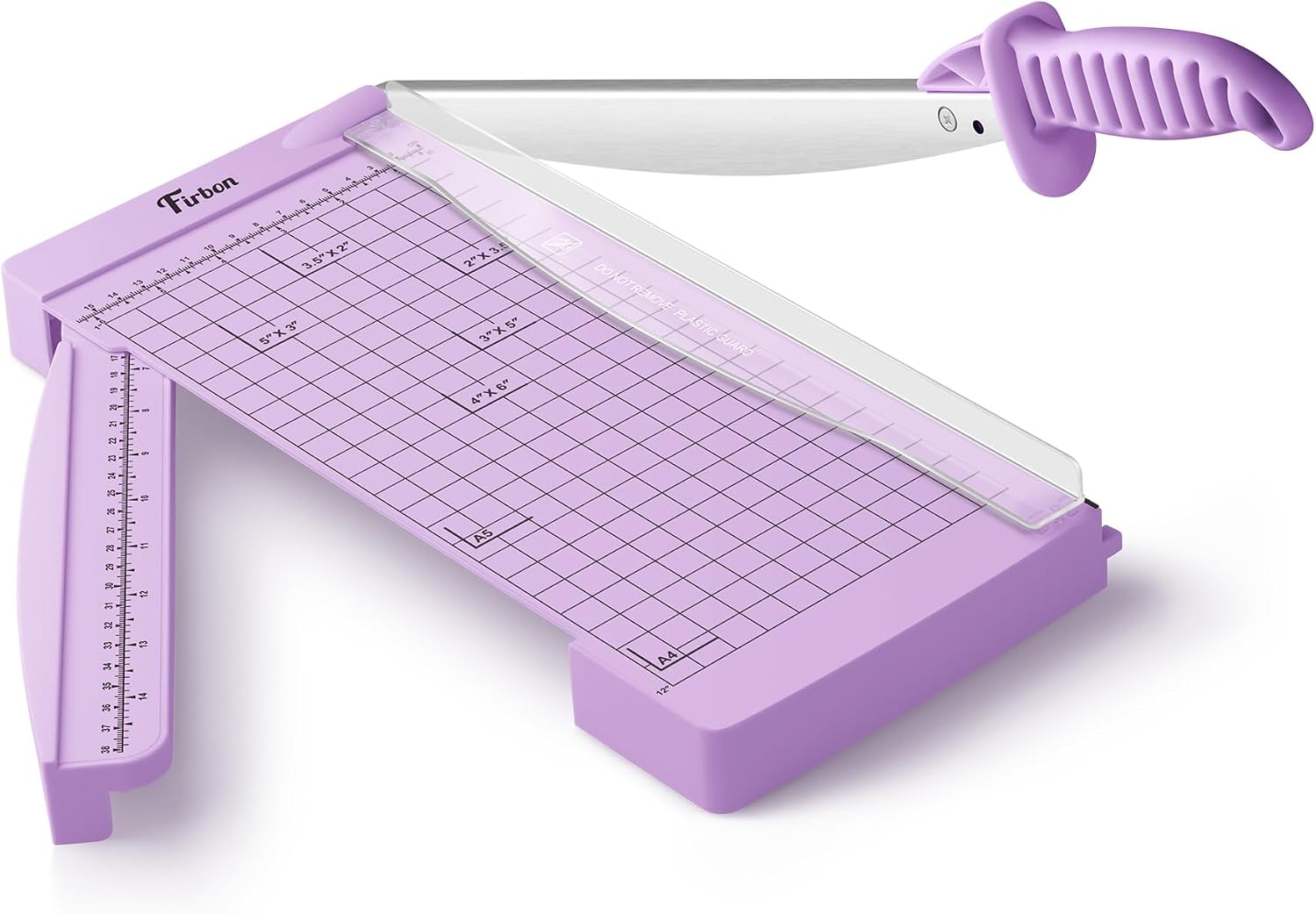 Firbon 12" Guillotine Paper Cutter with Hidden Ruler, Compact Paper Trimmer