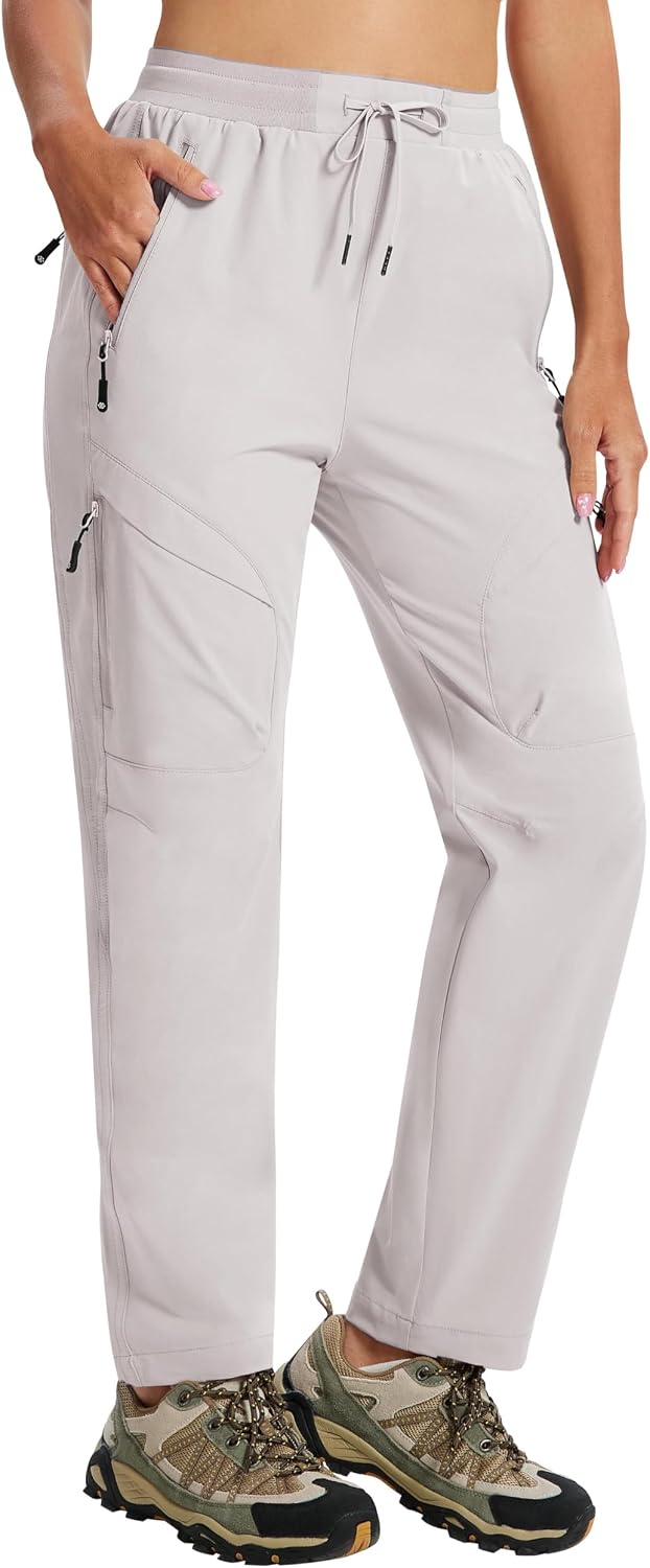 AIRIKE Women's Hiking Cargo Pants Lightweight Quick Dry Joggers Sweatpants Casual Work Travel Outdoor Pant with Pockets