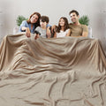 Edenleaf Big Oversized Soft Blanket, Giant Fleece Companion 120x120, California King Warm Blanket for Whole Family, Bed, Sofa, Couch, Travel, Camping 120x120 Brown