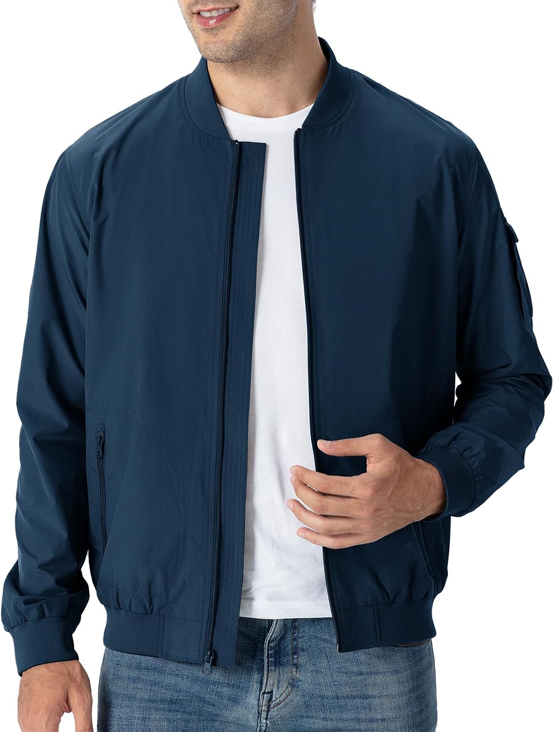 TBMPOY Men's Lightweight Jackets Casual Dress Golf Bomber Windbreaker Fall