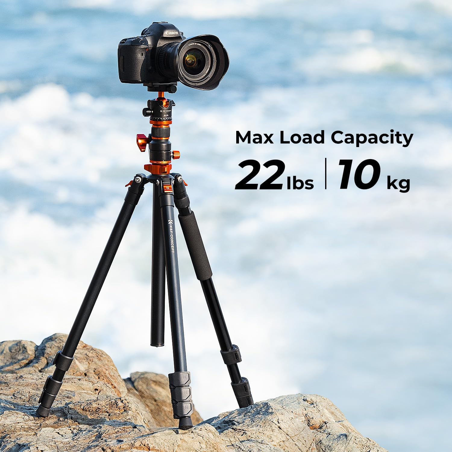 K&F CONCEPT 90''/230cm Ultra High Horizontal Overhead Camera Tripod