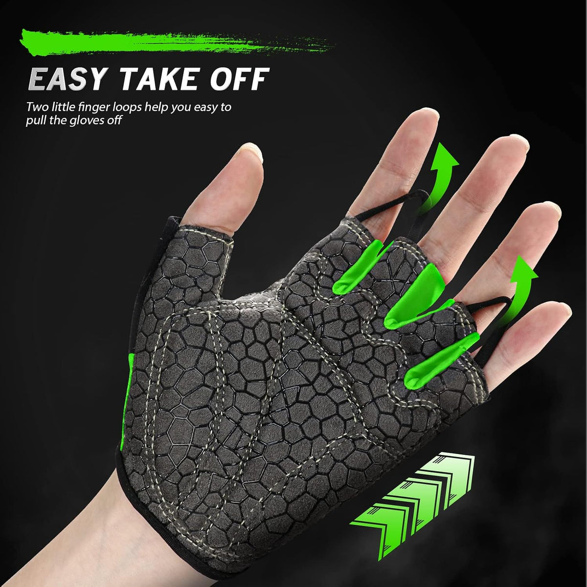 Bike Gloves Cycling Gloves Biking Gloves Bicycle Gloves for Men Women with Anti-Slip Shock-Absorbing Pad,Light Weight Half Finger Gloves for Cycling Workout Training Outdoor