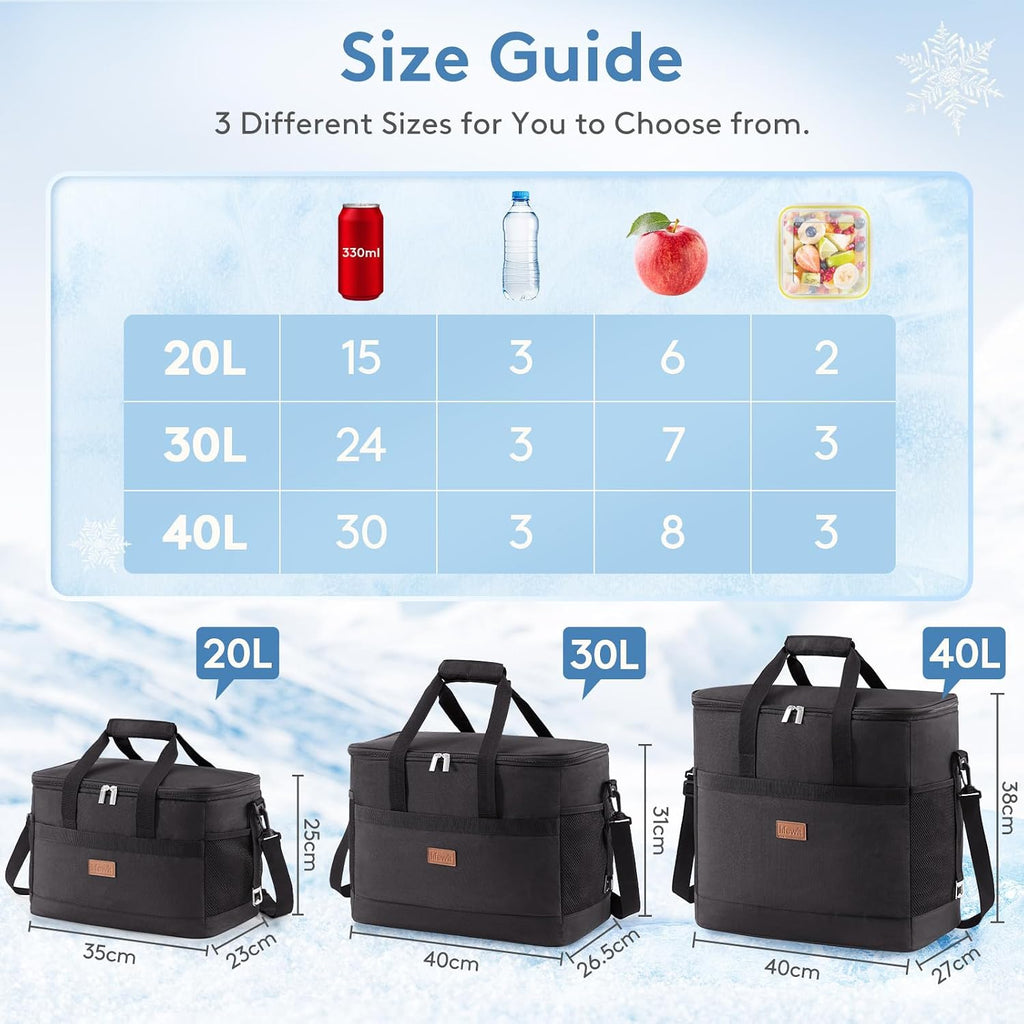 Lifewit Cooler Bag 30/50/60 Cans Collapsible, Insulated Large Lunch Bag