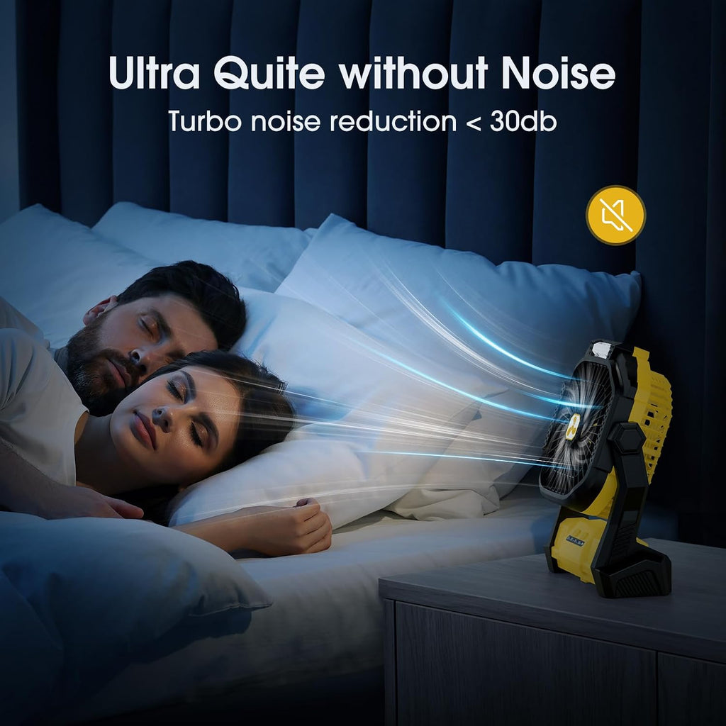 Portable Fan Rechargeable 20000mAh Cordless Battery Powered Camping Fan