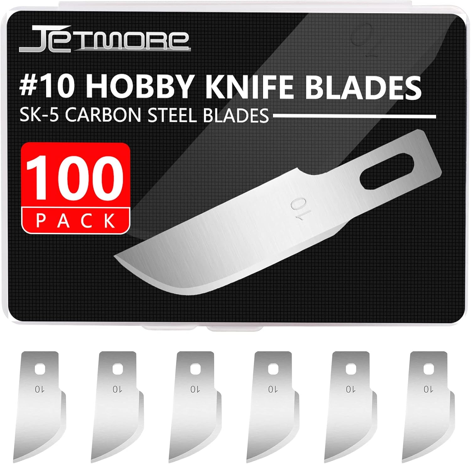 JETMORE 100 Pack Exacto Blades Refills #17 Craft Hobby Knife Blades for Art