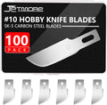 JETMORE 100 Pack Exacto Blades #10, Craft Knife Blades with Storage Box
