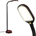 Brightech Litespan - Bright LED Floor Reading Lamp for Over Chair Crafts and Reading, Estheticians' Light for Lash Extensions, Adjustable Standing Lamp for Living Room, Bedroom, Office - Havana Brown