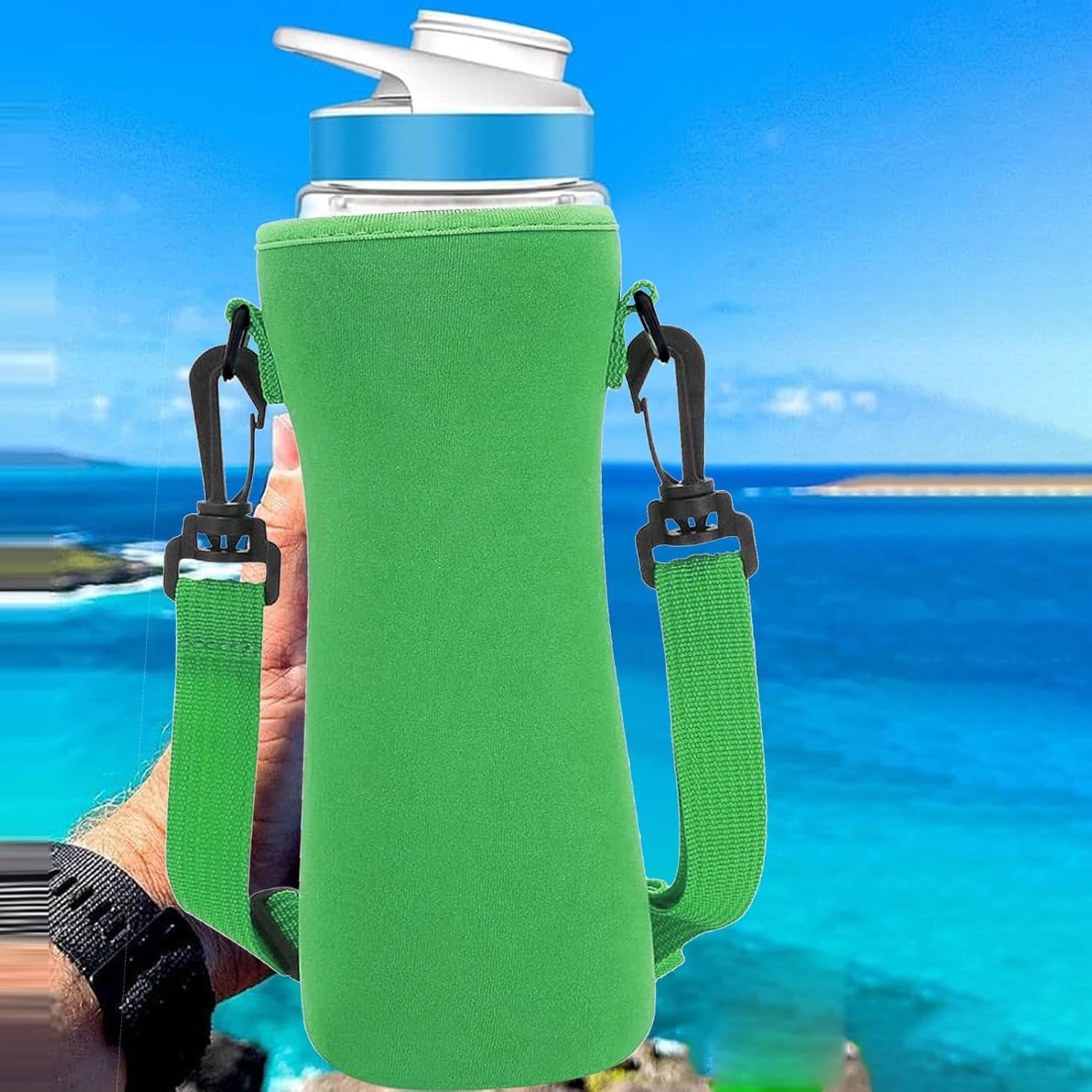 Neoprene Glass Water Bottle Sleeves Ergonomic Portable