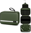 Maliton Toiletry Bag for Men & Women Travel Toiletry Bag Hanging Toiletry Bag Hygiene Organizer with 4 Compartments Waterproof Bathroom Shower Bag Large Toiletries Travel Bag (Olive Green)