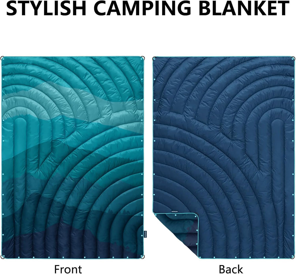 Puffy Camping Blanket,Large Camp Blanket Outdoor Camping Quilt Waterproof