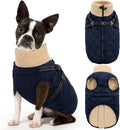 Queenmore Dog Winter Jacket Dog Coats for Large Dogs with Harness Built in