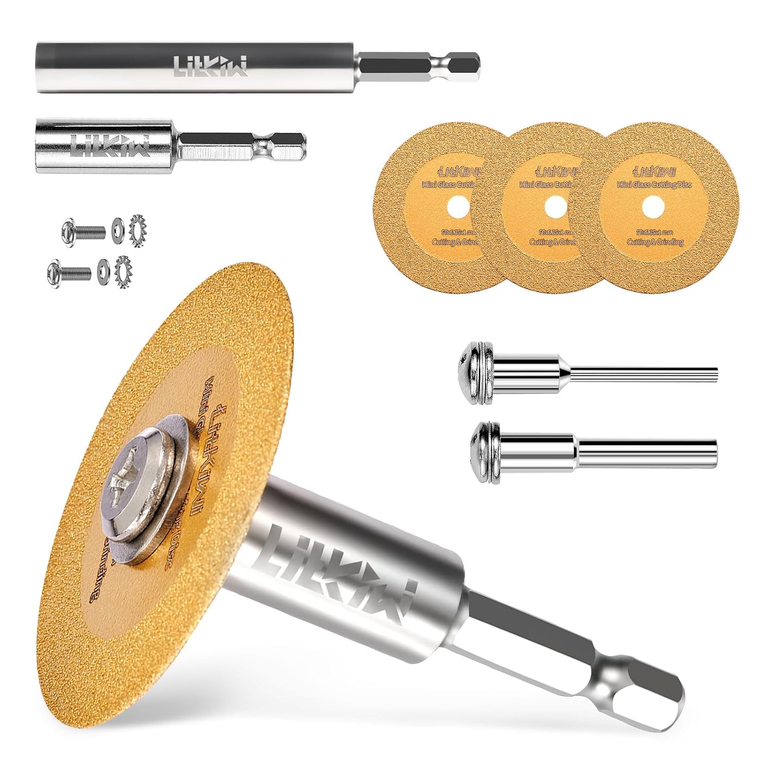 1mm Diamond Cutting Blade Wheel,Cutting Disc with 2 Sizes Round Mandrels