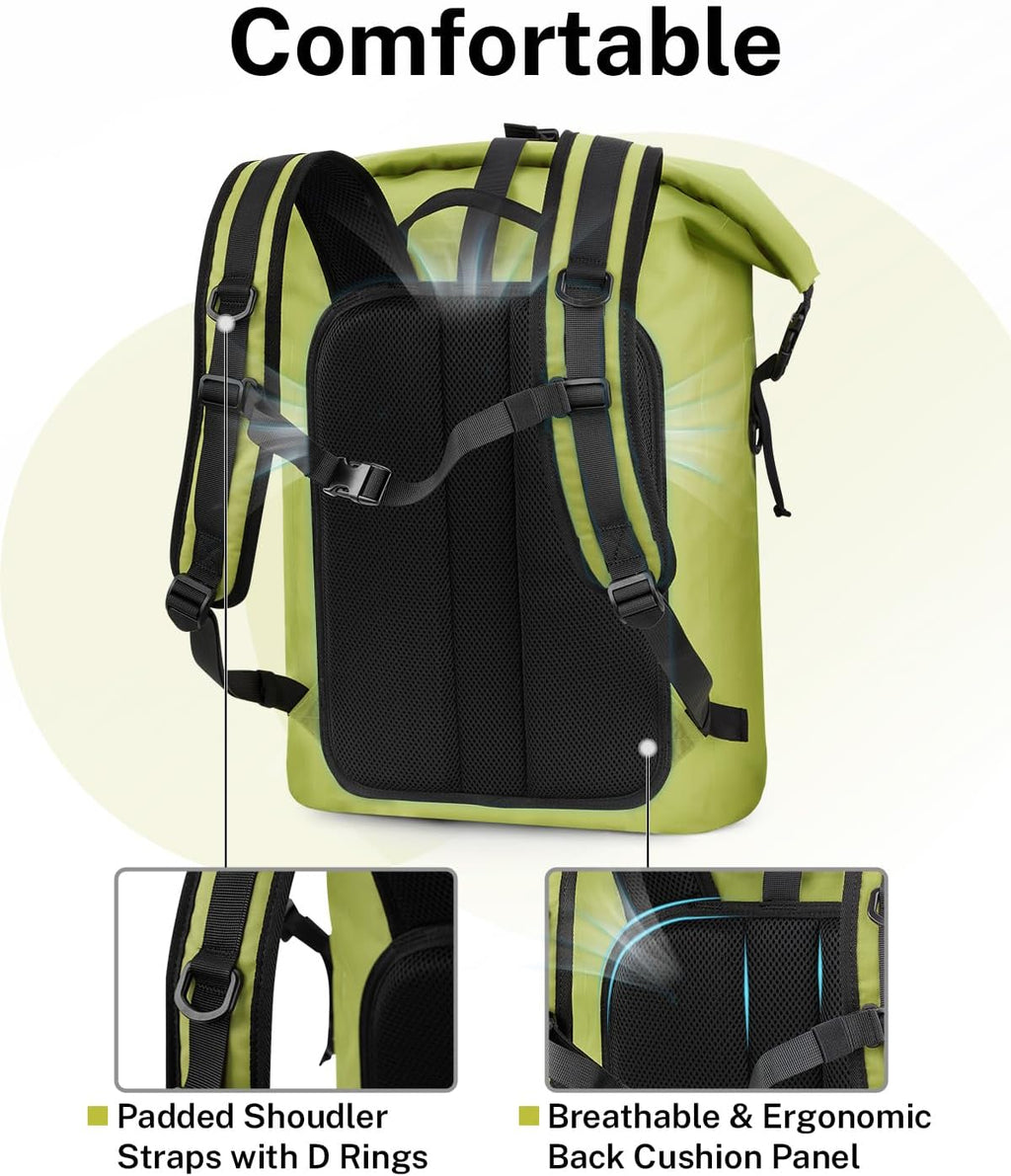 Gonex Waterproof Ultralight TPU Backpack 55L Roll Top Dry Bag, Kayaking