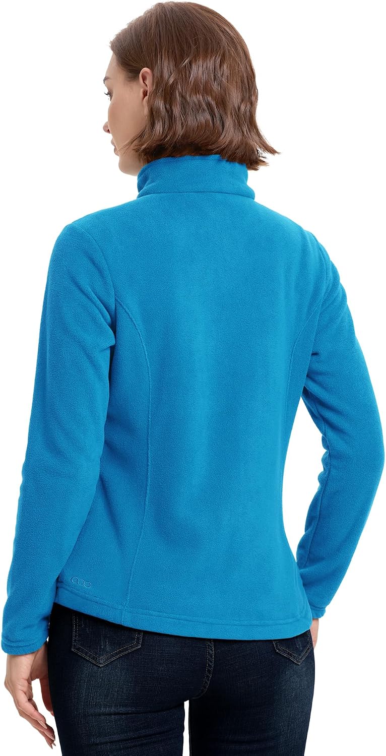 33,000ft Women's Polar Fleece Jacket Zip Up Lightweight Hiking Sweatshirt