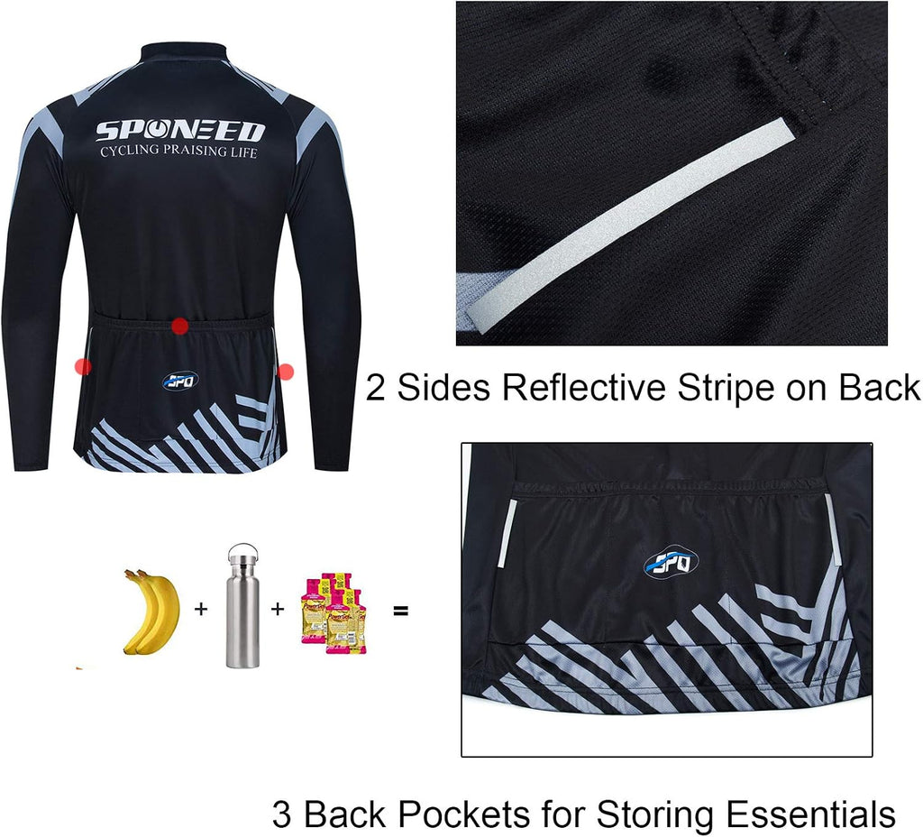 Men's Cycling Cothing Sets Long Sleeved Bicycle Jersey and Pants Kits Road Bike Cyclist Wear