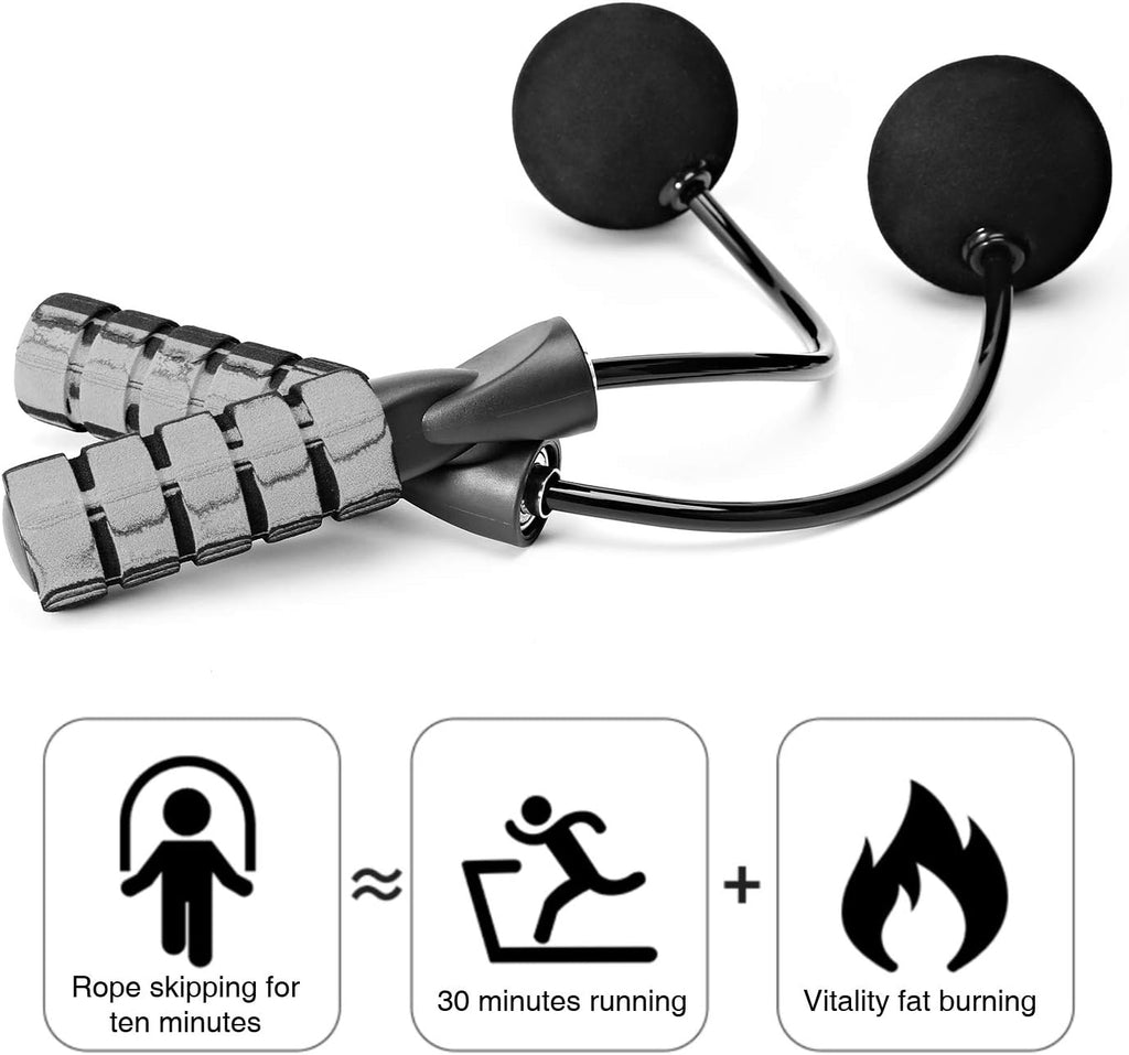 Jump Rope, Training Ropeless Skipping Rope for Fitness, Adjustable Weighted Cordless Jump Rope for Men and Women