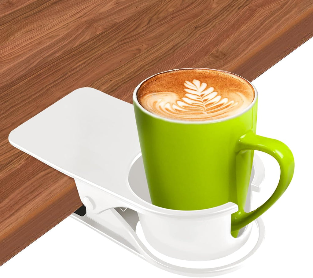 2PCS Clip on Drink Holder for Beach Chair, Desk Cup Holder with Groove