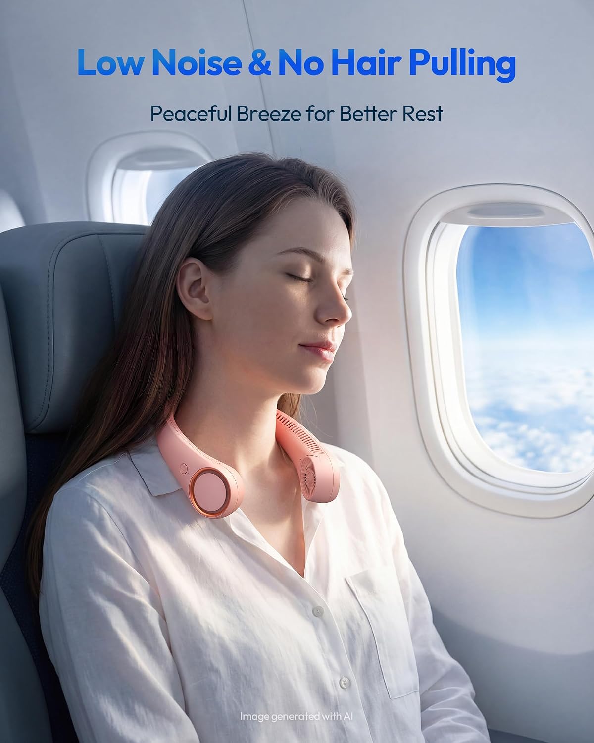 Gaiatop Portable Neck Fan Rechargeable, Hands-Free Cooling, 23.5hrs Runtime