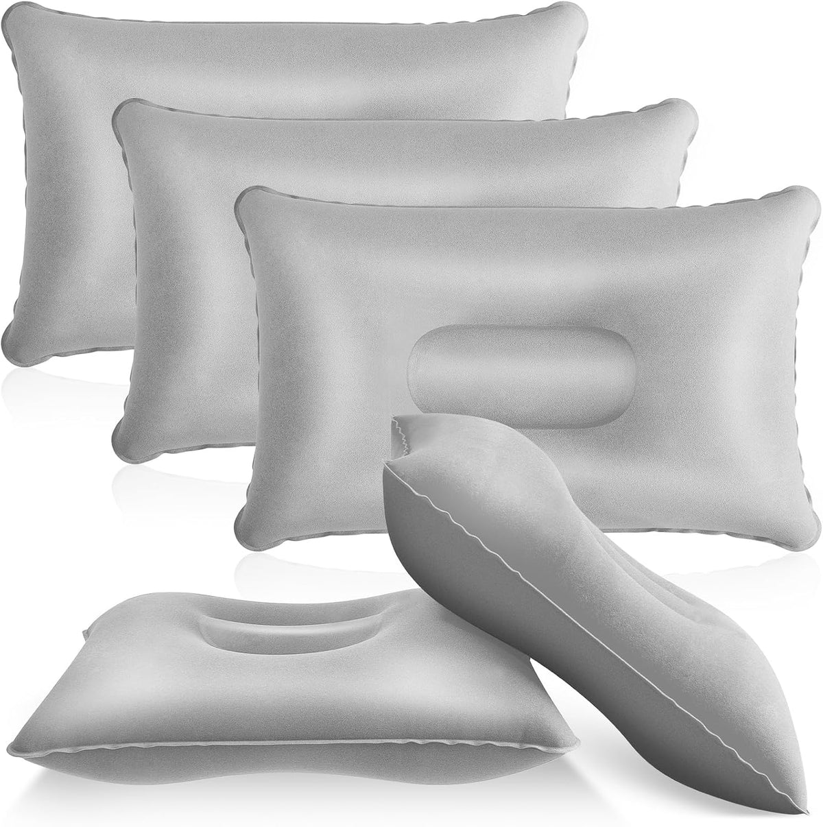 Maitys 5 Pcs Inflatable Camping Pillow,16.93 X 10.63 Inches,Gray