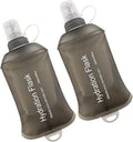 WILDREEDS 250ml Soft Flask, TPU Collapsible Soft Water Bottle for Hydration Pack, Running Vest, Folding Water Bottle for Hiking Cycling Climbing-2Pcs, Grey