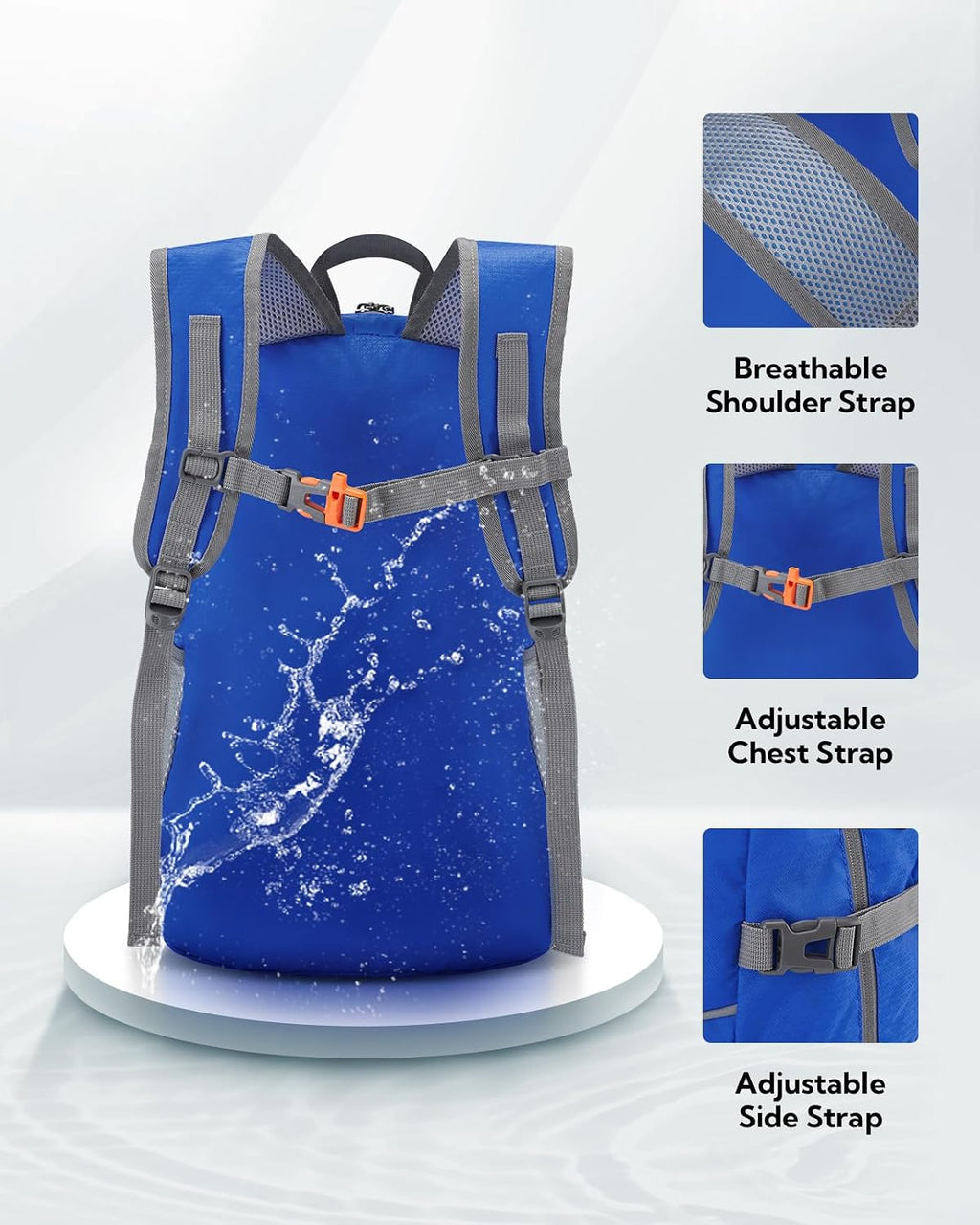 WATERFLY Small Lightweight Packable Hiking Backpack Foldable Travel Daypack