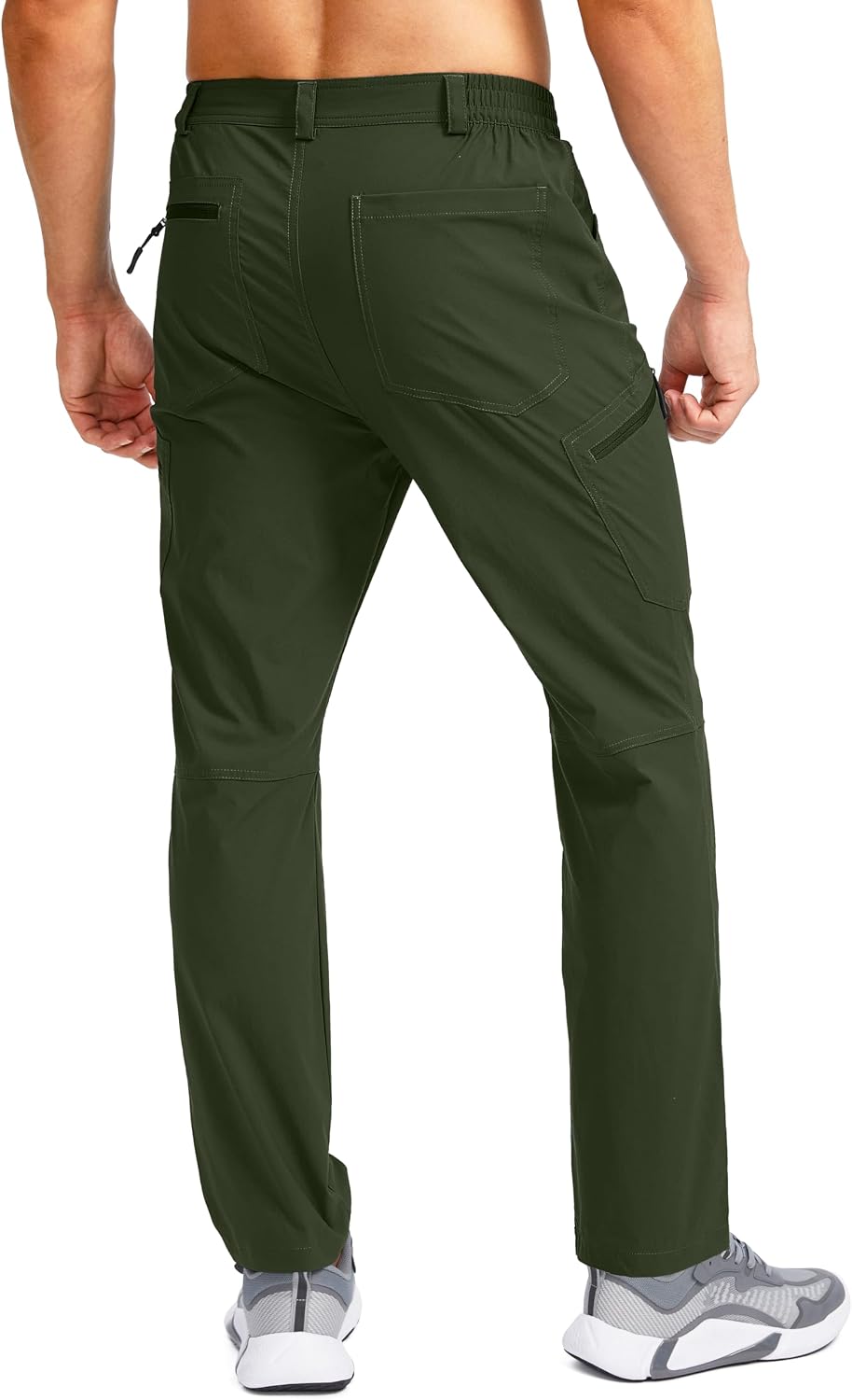 Pudolla Men's Lightweight Hiking Pants with 7 Pockets Quick Dry Water Resistant Fishing Travel Pants