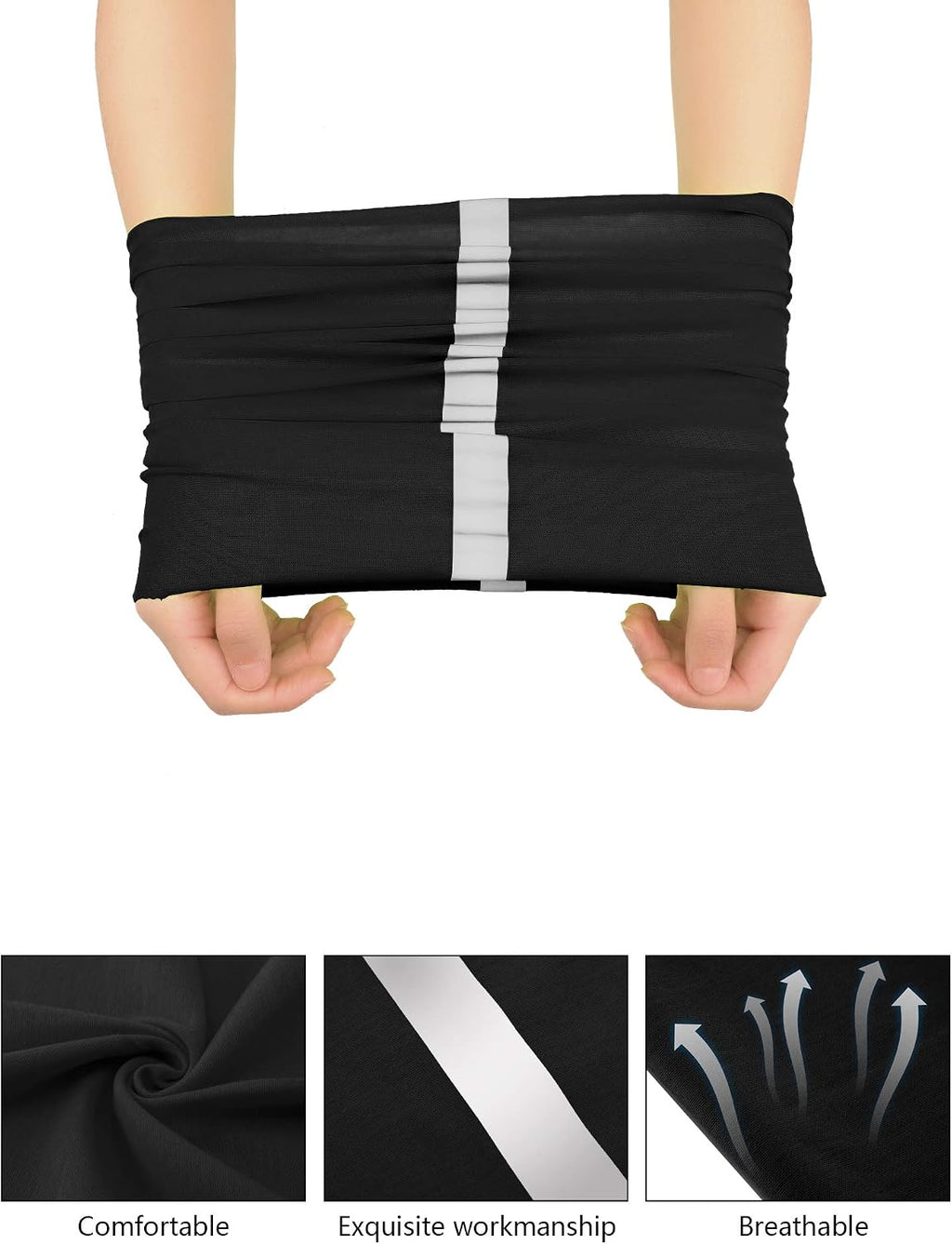 SATINIOR 8 Pack Reflective Neck Gaiters UV Protection Cooling Face Masks