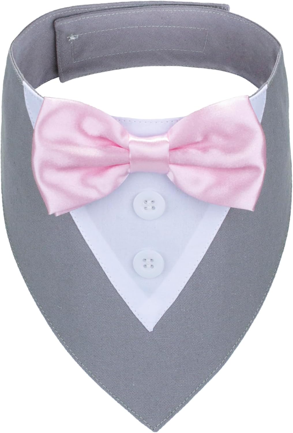 ADOGGYGO Dog Tuxedo Bandana, Wedding Birthday Dog Bow Tie, Black, Large