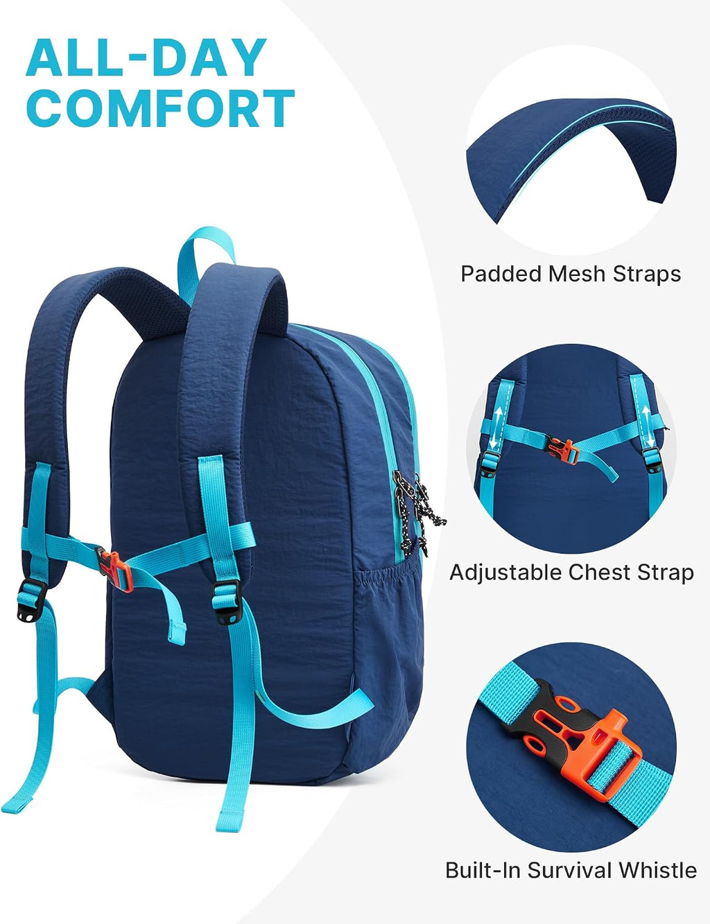 G4Free 15L Hiking Backpack Lightweight Small Daypack for Women Men